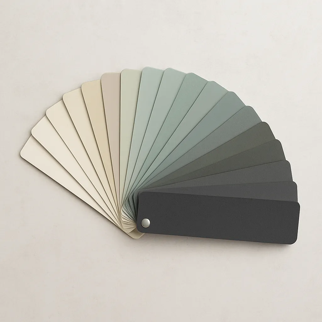 Lavasteen-Gietvloeren kleurstalen waaier met microcement en gietvloer kleuren